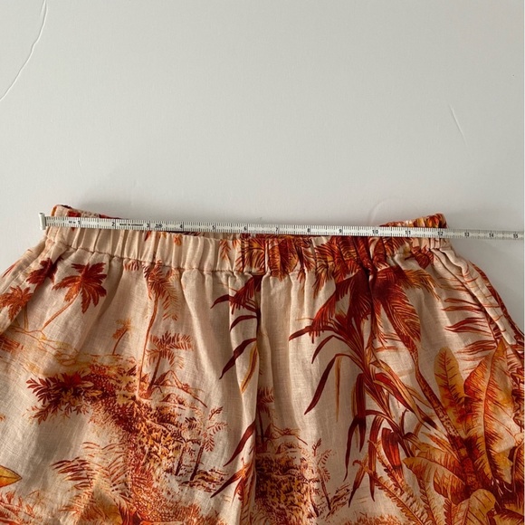 Alanui linen ho'okipa toile de jouy shorts Hawaii hawaiian theme xs - Picture 10 of 11